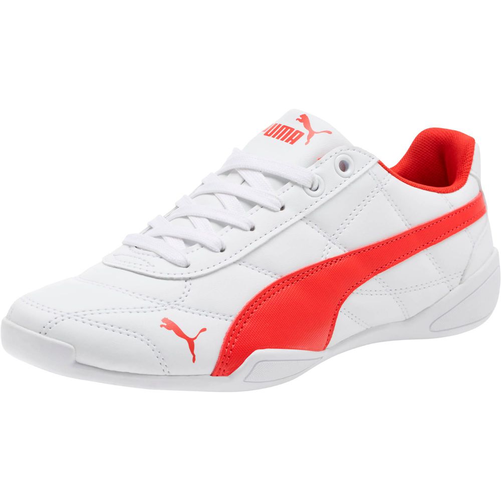 Puma Tune Cat 3 Lány Motorsport Cipő - Fehér/MélyPiros ( Hungary - GZASK5082 )